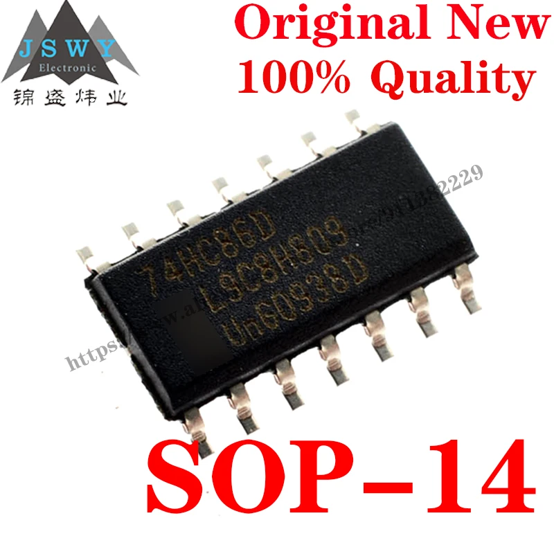 10~50 PCS 74HC86D SOP-14 Semiconductor Logic IC Buffer and Line Driver IC Chip with for module arduino Free Shipping 74HC86D