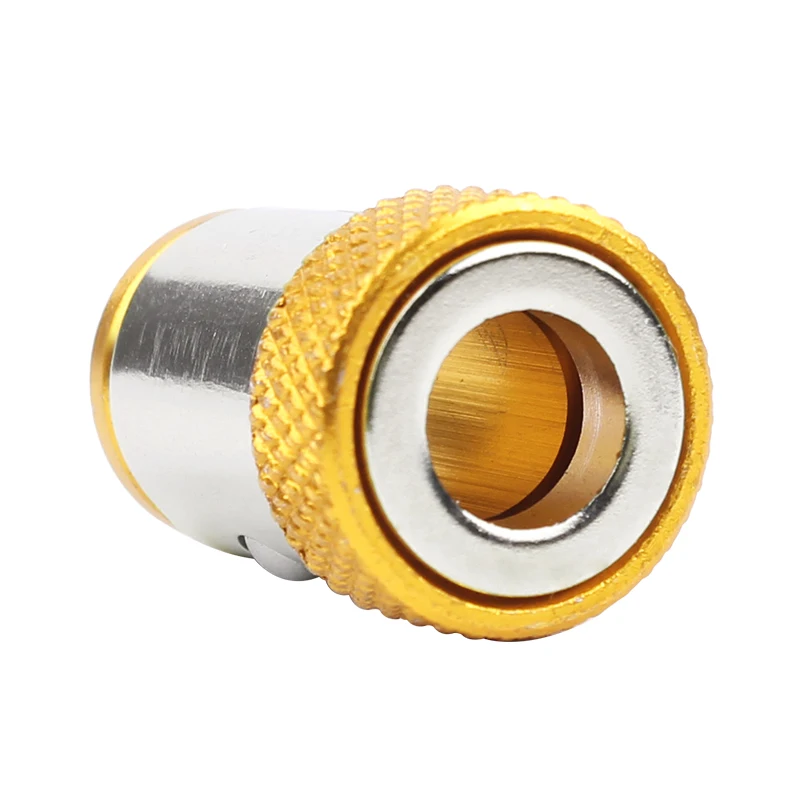 LUXIANZI 6.35mm Universal Magnetic Ring Aluminum Alloy Magnetic Ring Screwdriver Bits Lockable Thicken Strong Magnetizer Ring