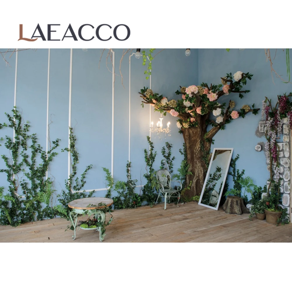 Laeacco Photo Backdrops Gray Chic Wall Swing Baby Armchair French Window Room Interior Photo Backgrounds Photocall Photo Studio