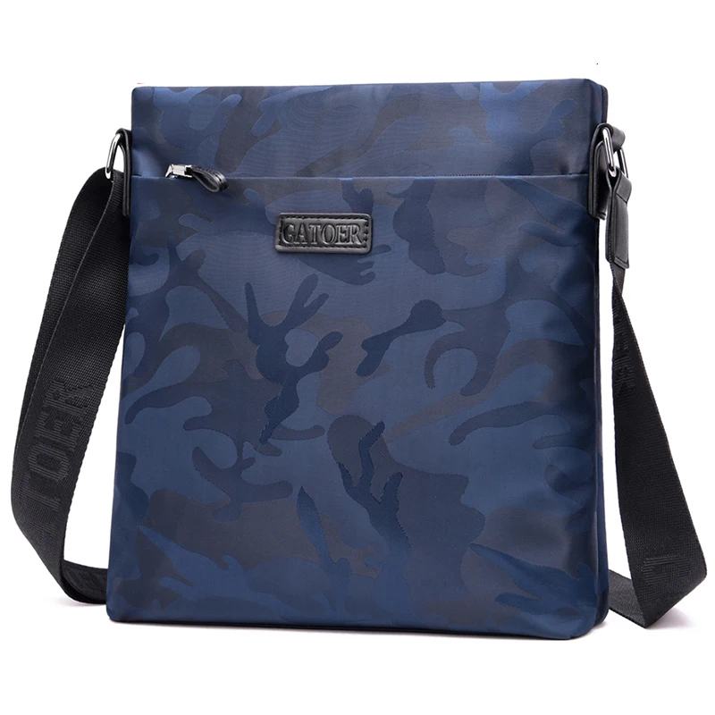 Imagem -02 - Bolsa de Ombro de Pano Oxford Masculina Bolsa Mensageiro Tiracolo Masculina Impermeável Casual Viagem Curta Estilo Vertical com Zíper Retrô Nova