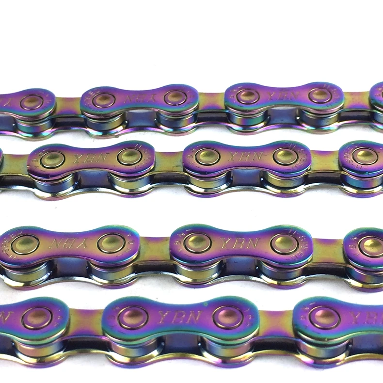 YBN Bicycle Chain Ultralight Black Gold Silver Half All Hollow 10 11 12 Speed Chain MTB Mountain Road Bike Chain for Shimano