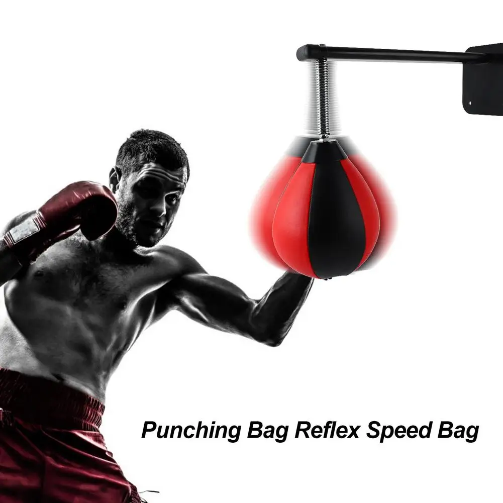 Boxing Ball PU Punching Speed Ball Iated Pear Boxing Bag Wall Hanging Boxing Speed Ball For Fitness Sports Training Equipment