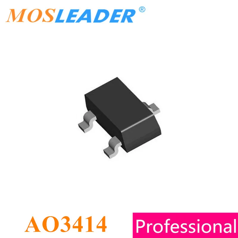 Mosleader AO3414 SOT23 3000PCS 20V 3A N-Channel Made in China High quality like original