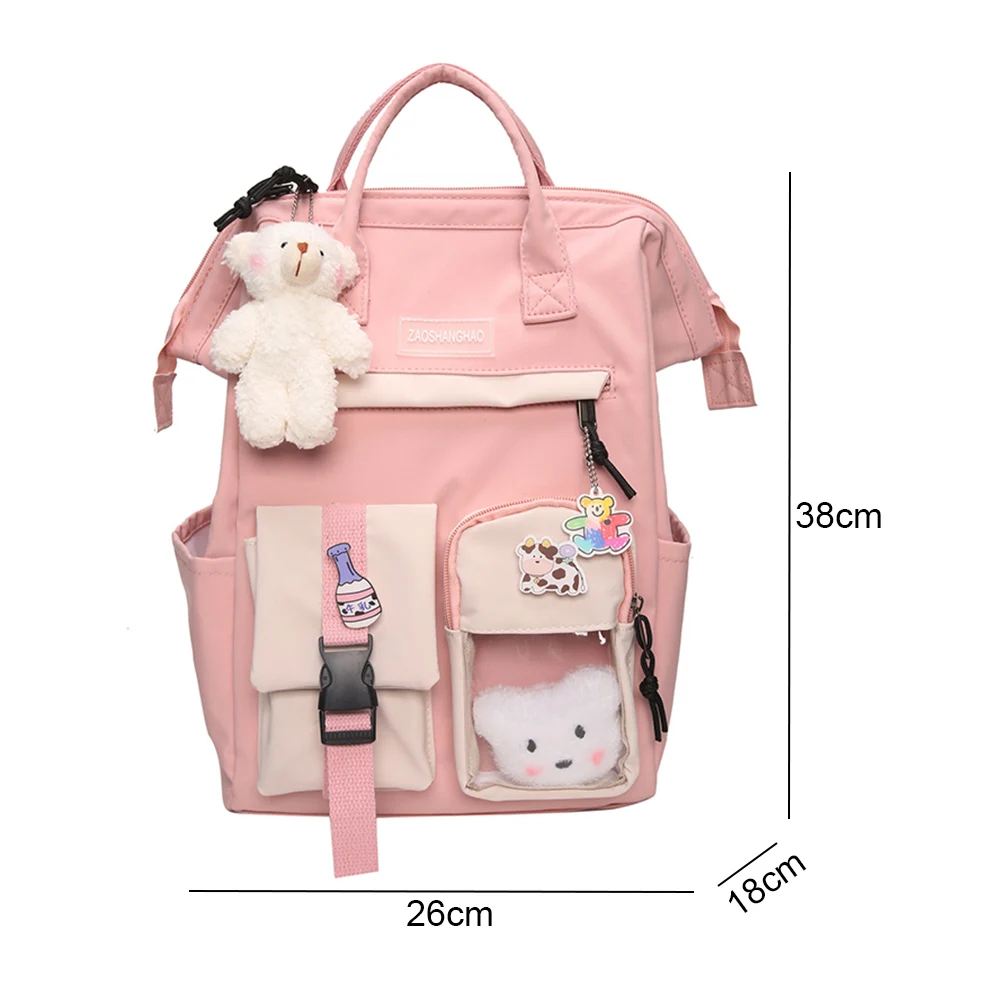 2021 Preppy Purple Backpack Women Waterproof Candy Colors Backpacks Fancy High School Bags for Teenage Girl Cute Travel Rucksack