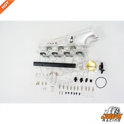 JKVK RACING Aluminum Intake Manifold For S13 SR20 SR20det With 76mm Throttle Body + Fuel Rail