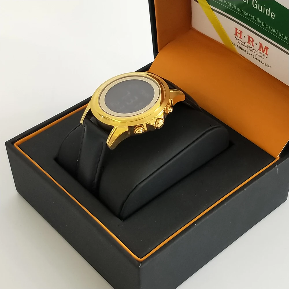 Muslim Couple Watch for All Prayers with Auto Qibla Direction Hijri Calendar Fajr Time Backlight Man or Woman 1 Piece Only