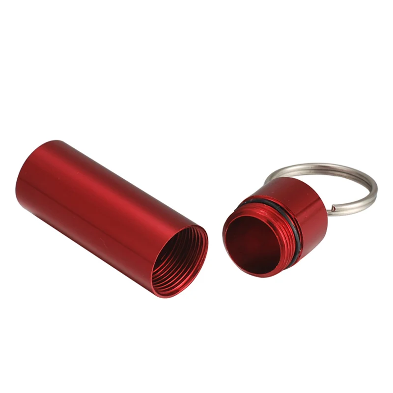 Portable Pill Box Container Mini Aluminium Pill Case Carry Bottle Case Hearing Protection Pocket Earplugs Box Keychain Outdoor