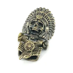 EDC Outdoor Tool DIY Accessories For Bracelet Weaving Paracord Multifunction Buckle Brass Chief Skull / Dropshipping