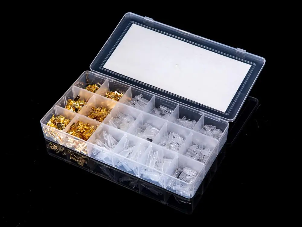 300pcs Assorted Male And Female Crimp Terminal Kit with Insulation Sleeves Spade Connectors for Wiring Projects