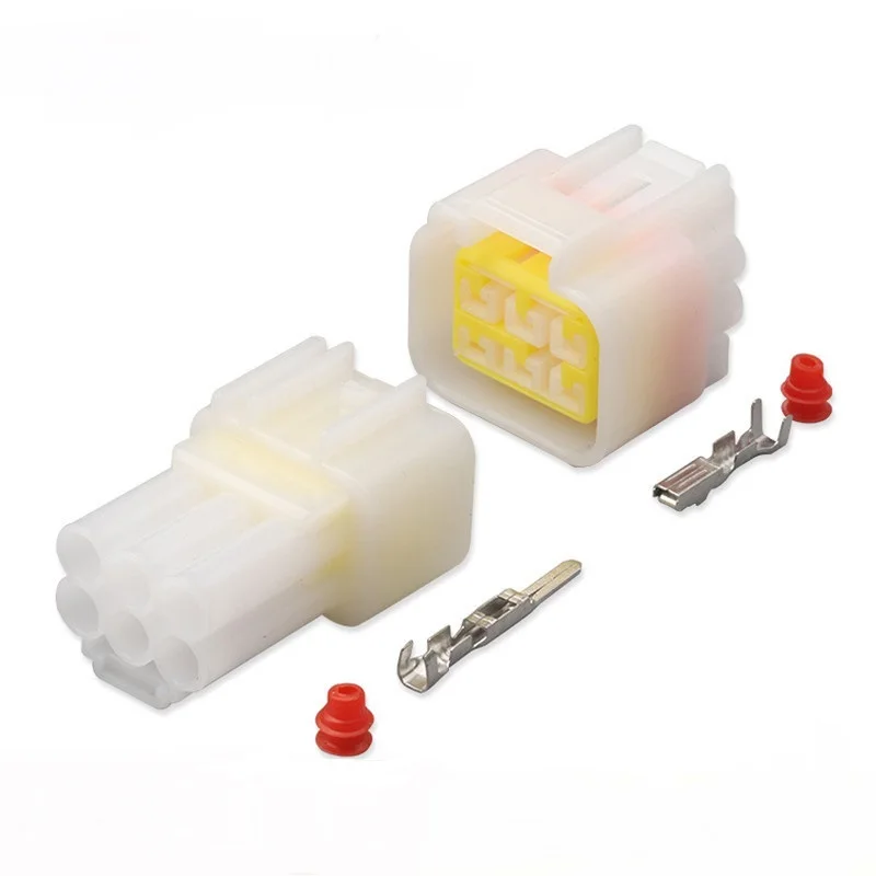 

100 sets Furukawa 6 Pin way male female electric Adapter wire connector housing with terminal FW-C-6M-B FW-C-6F-B