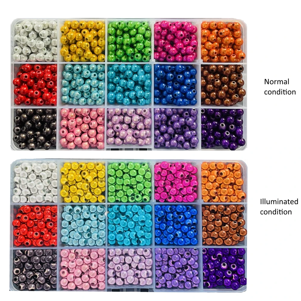 Wholesale 4 6 8mm 15 Colors 3D Illumination Miracle Beads for Jewelry Making, Jewelry Beads Assortments for Handmade Crafts