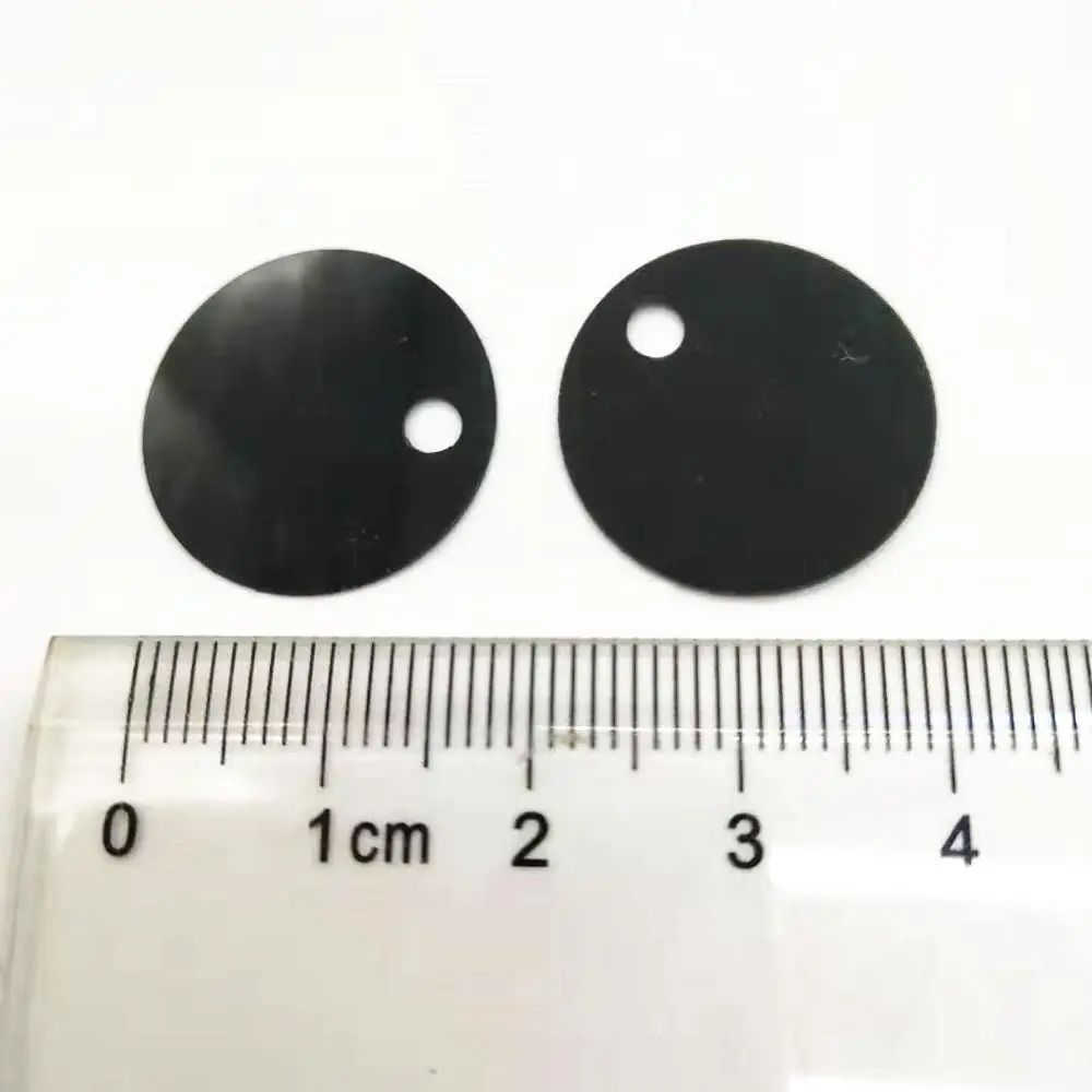 50g Large Round Sequins 20mm PVC Flat Black Paillette For Crafts With 3mm Side Big Hole