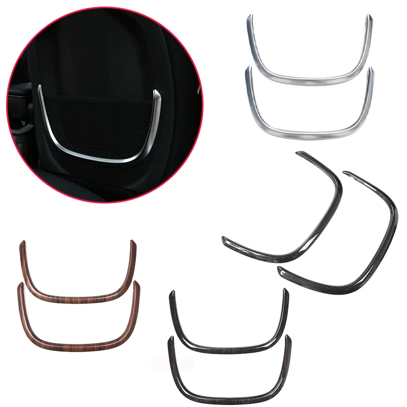 

Car Styling Car Seat Back Trim For BMW 2 Series X1 X2 F47 F48 218i f45 f46 2016-2019 ABS Rear Back Net Frame Cover Trim