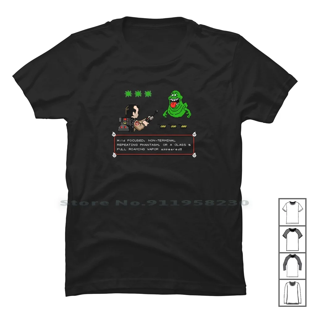 A Wild Slimer Appeared T Shirt 100% Cotton Cartoon Gamers Movie Gamer Wild Slim Pear Lime Game Red Ear Ny