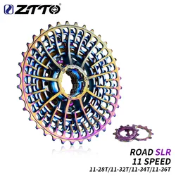 ZTTO Gravel Bike 11 Speed 11-36T UltraLight Cassette Road Bicycle Sprocket Colorful 11Speed 34T Rainbow K7 11v 32T 11-28T 105