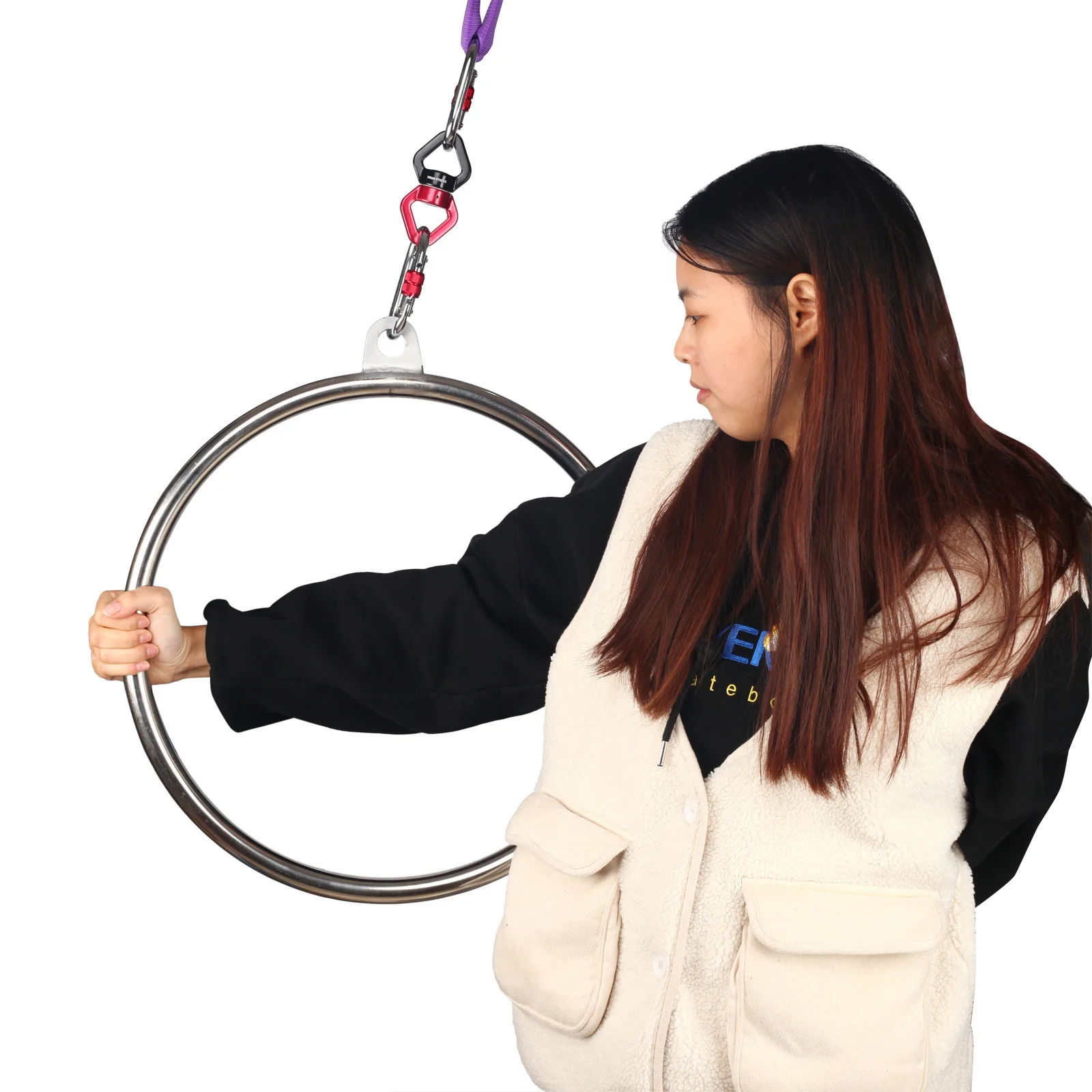 Small Aerial hoop Lyra yoga exercises fitness equipment aerial hoops Aerial Lyra include accessories yoga swing yoga