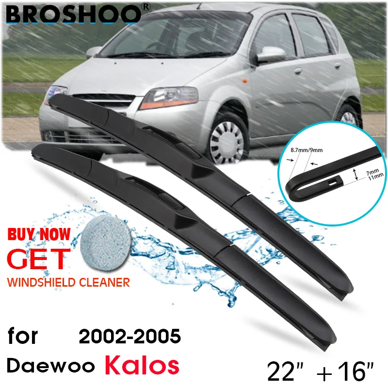 Car Wiper Blades Front Window Windscreen Windshield Wipers Blades U Hook Arm Auto Accessories For Daewoo Kalos 22