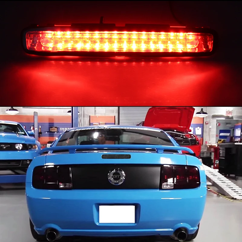 IJDM untuk 2005-2009 Lampu Penanda Sisi Belakang Ford Mustang, untuk Lampu Rem Ketiga Mustang, untuk Lampu Parkir Pelat Nomor Mustang