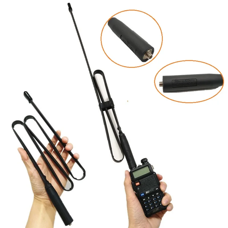 

SMA-Female Foldable CS Tactical Walkie Talkie Antenna For Baofeng UV-5R UV-82 BF-888S VHF UHF 144/430Mhz Ham Radio UV-5RA UV-5RE