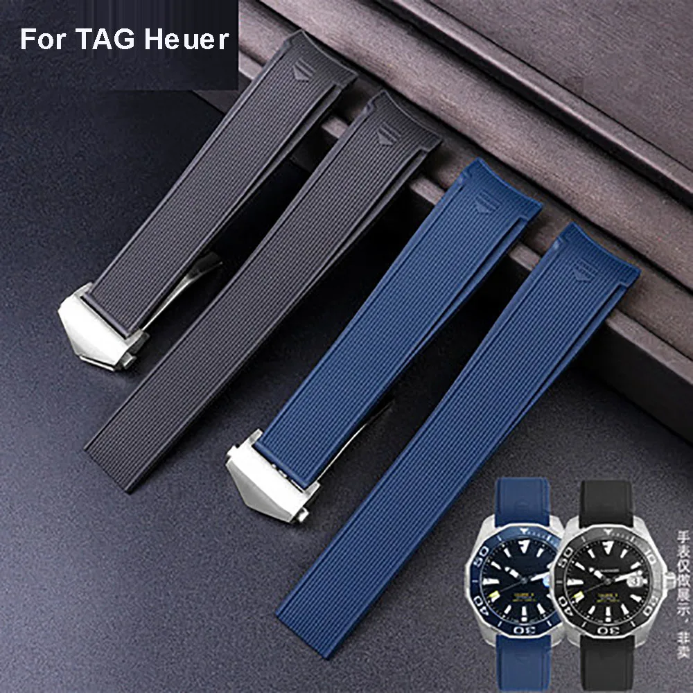 

Waterproof rubber watch with curved adaptation for TAG Heuer new competitive diving 300 500 WAY111/222 22mm