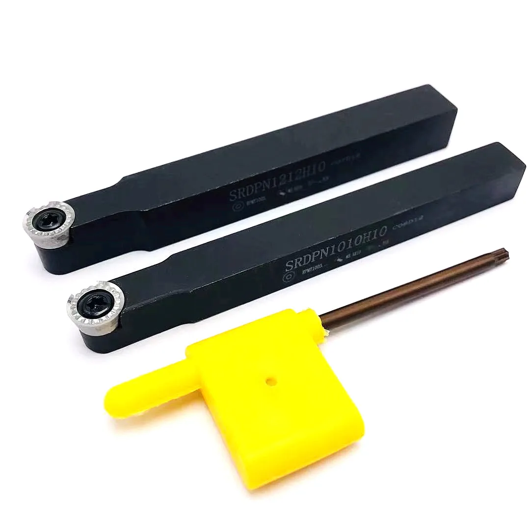 SRDPN1010H10 SRDPN1212H10 CNC herramienta de torno externo, poste de herramienta de arco + 10 piezas RPGT10T3MO AK H01 R5, hoja de aluminio de carburo de alta calidad