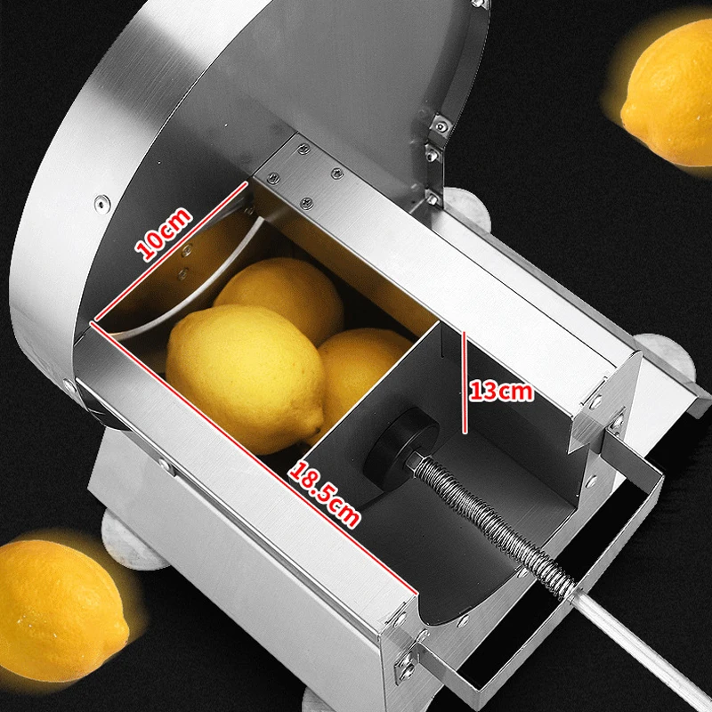 قطاعة تجارية من الفولاذ المقاوم للصدأ شرائح بطاطس شرائح ليمون مقطعة لتقطيع الفواكه والشاي الجاف سمك قابل للتعديل لتقطيع الفواكه