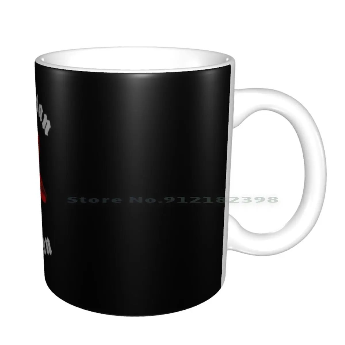 Granizo Seitan , Go tazas de cerámica vegana tazas de café leche té taza vegana Seitan animales Humor divertido Satán tenedor satánico comida