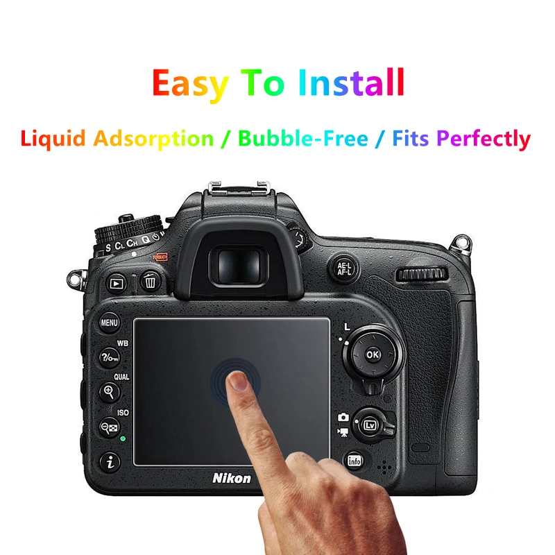 D750 D780 D7500 Pellicola protettiva in vetro per fotocamera Durezza 9H Vetro temperato Protezione schermo ultra sottile per fotocamera Nikon D7200 D7100