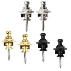 2 Stuks Metalen Gitaar Band Lock Buttons Security Gitaar Strap Locks Voor Alle Akoestische Elektrische Basgitaar