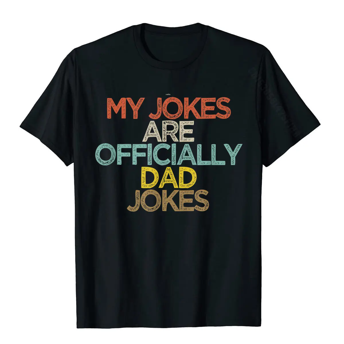 Funny My Jokes Are Officially Dad Jokes T-Shirt Comics Tops T Shirt For Men Graphic Cotton Tshirts Casual