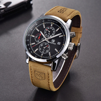 BENYAR Luxury Brand  Date Quartz Watch Men Casual Military Sports Watches Leather Wristwatch Male Relogio Masculino Clock