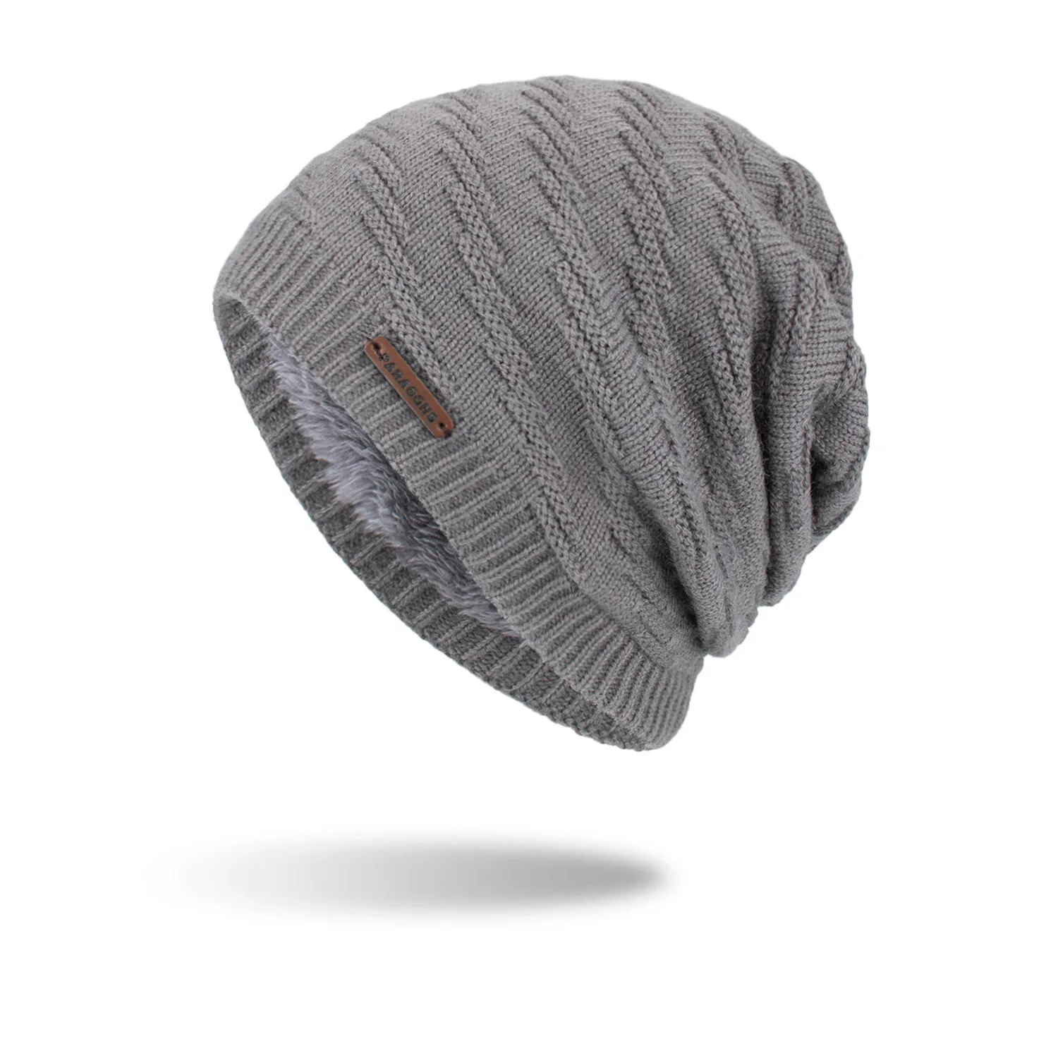 

Men Skullies Cap Bonnet Winter Hats With Warm Fleece Knitted Beanie Caps Male Hip Hop Streetwear Outdoor Skullcaps Chapeau Homme