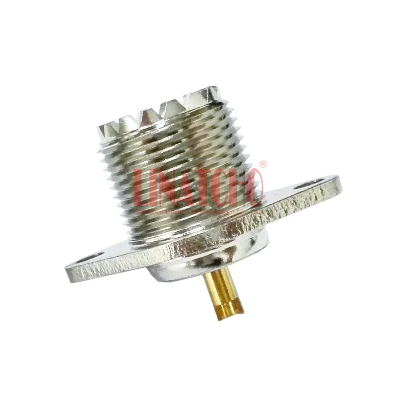 RF Coaxial SO239 UHF Female with Rhombus Flange 2 Holes PCB Antenna Socket Connector Jack