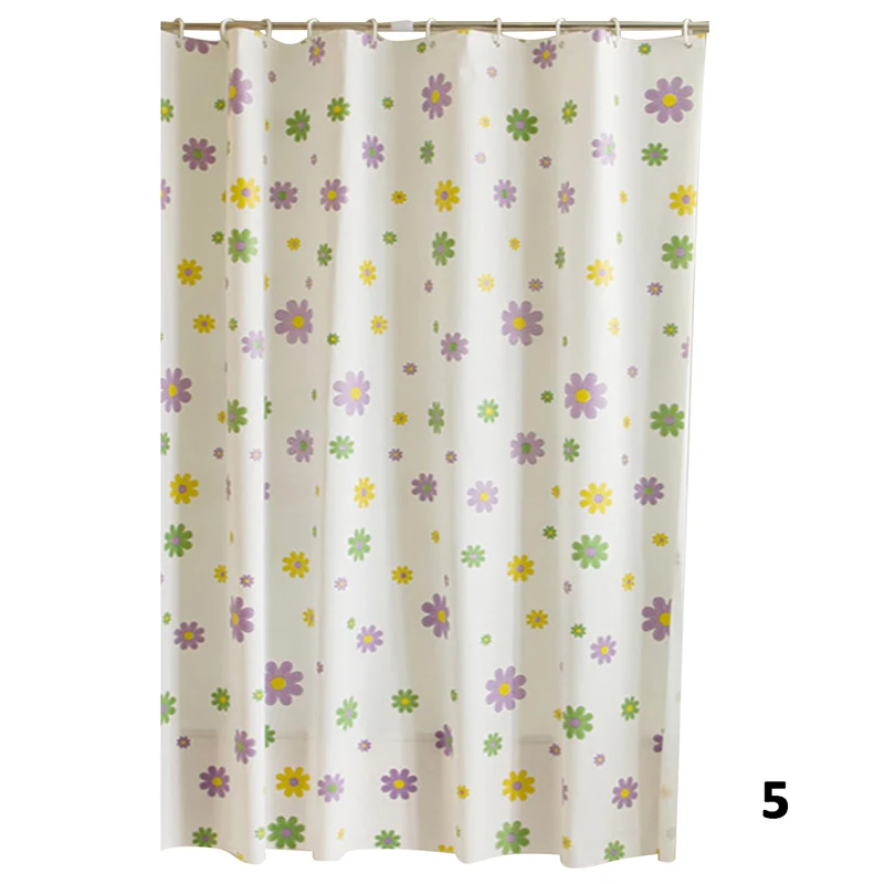 Waterproof Shower Curtain Mildew Proof Bathroom Screens With Hook Beach Scenery Printed Bathtub Curtains Bathroom Accessories