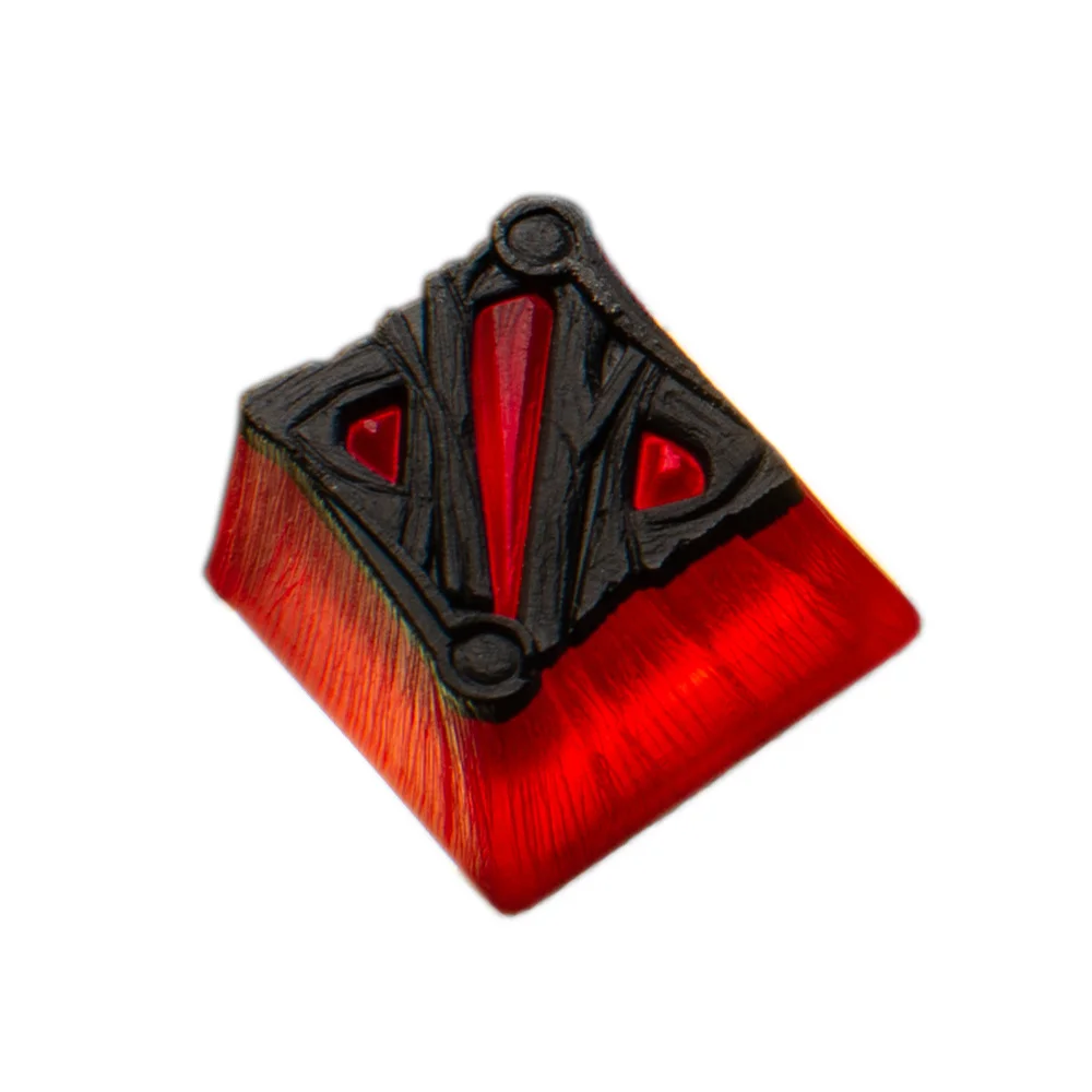 Keycap in resina fatta a mano da 1 pezzo per interruttore MX tastiera meccanica individualità tappo chiave retroilluminato nero rosso per lavoro