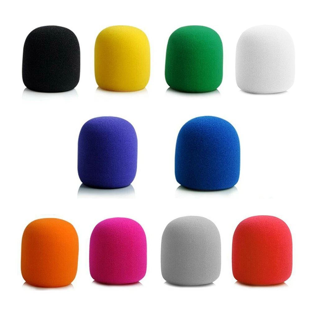 10pcs Microphone Foam Cover Handheld Stage Microphone Windscreen Sponge Foam Mic Cover Karaoke DJ Sales Microphone CAP