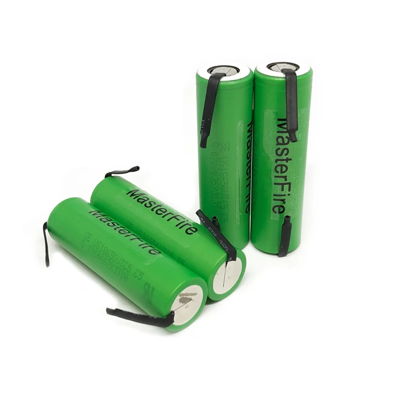 4pcs/lot US18650VTC5 2600mAh 3.7V 18650 High Drain Rechargeable VTC5 Lithium-ion Battery Cell 30A Discharge + DIY Nickel Sheets