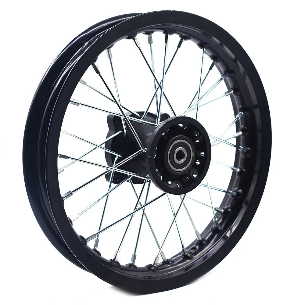 Black Dirt Bike Pit Bike Front 1.60-12 inch Rims 12