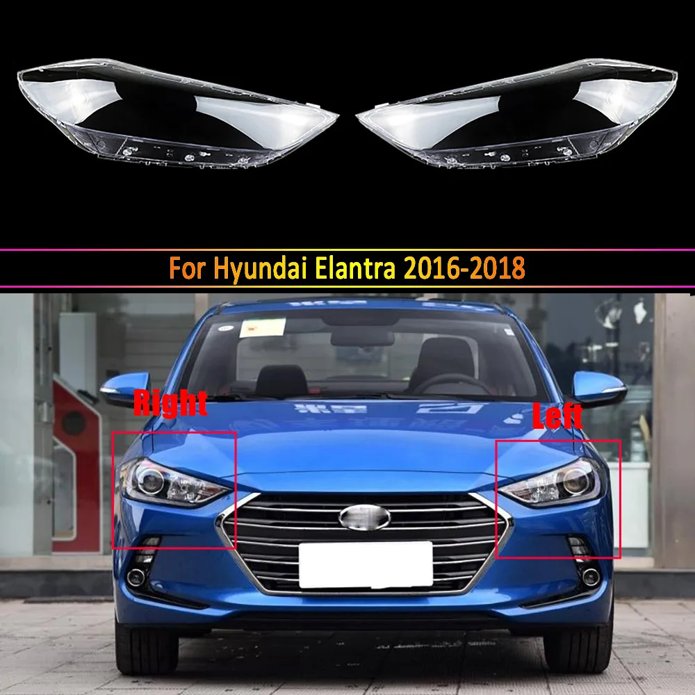 

Car Headlight Lens For Hyundai Elantra 2016 2017 2018 Headlamp Lens Car Replacement Front Auto Shell Cover