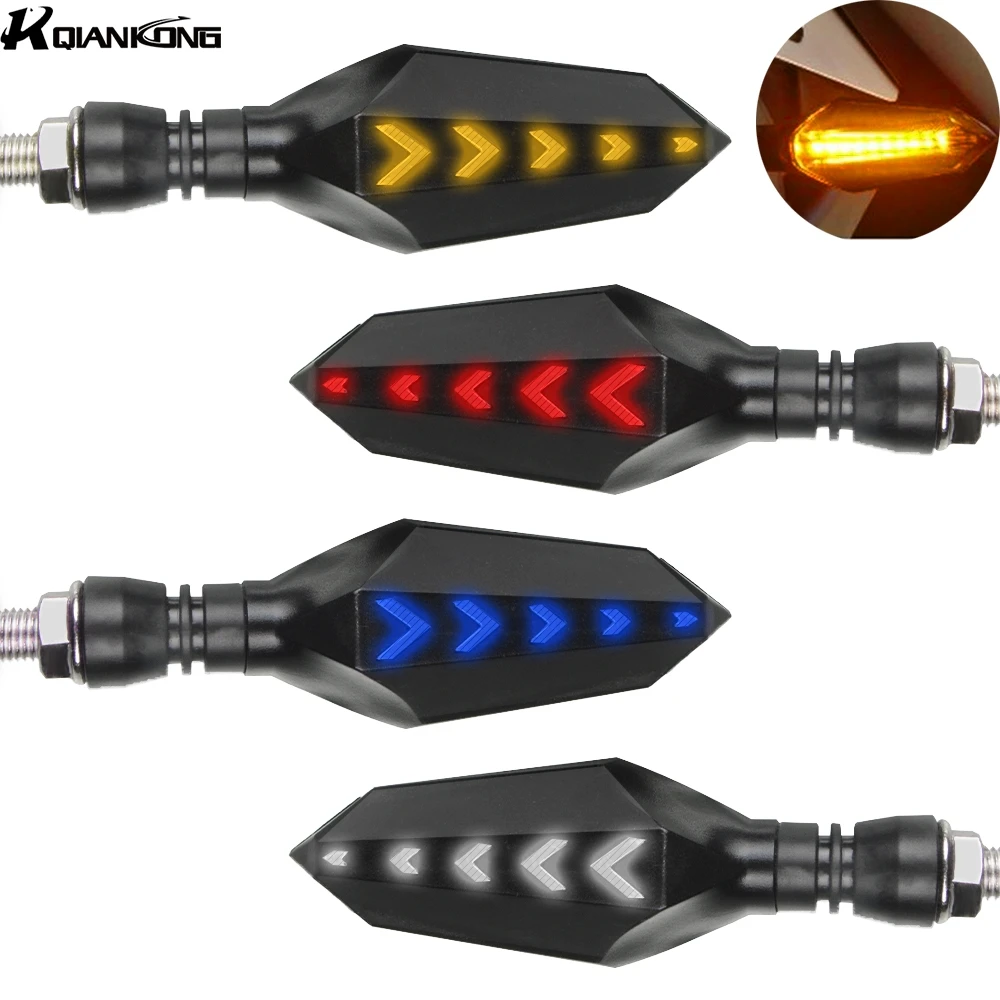 Universal motorcycle waterproof Turn Signal Light Flashing 12 LED lights For Kawasaki Z750 Z-750 Z750R Z750S 2007 2008 2009 2010