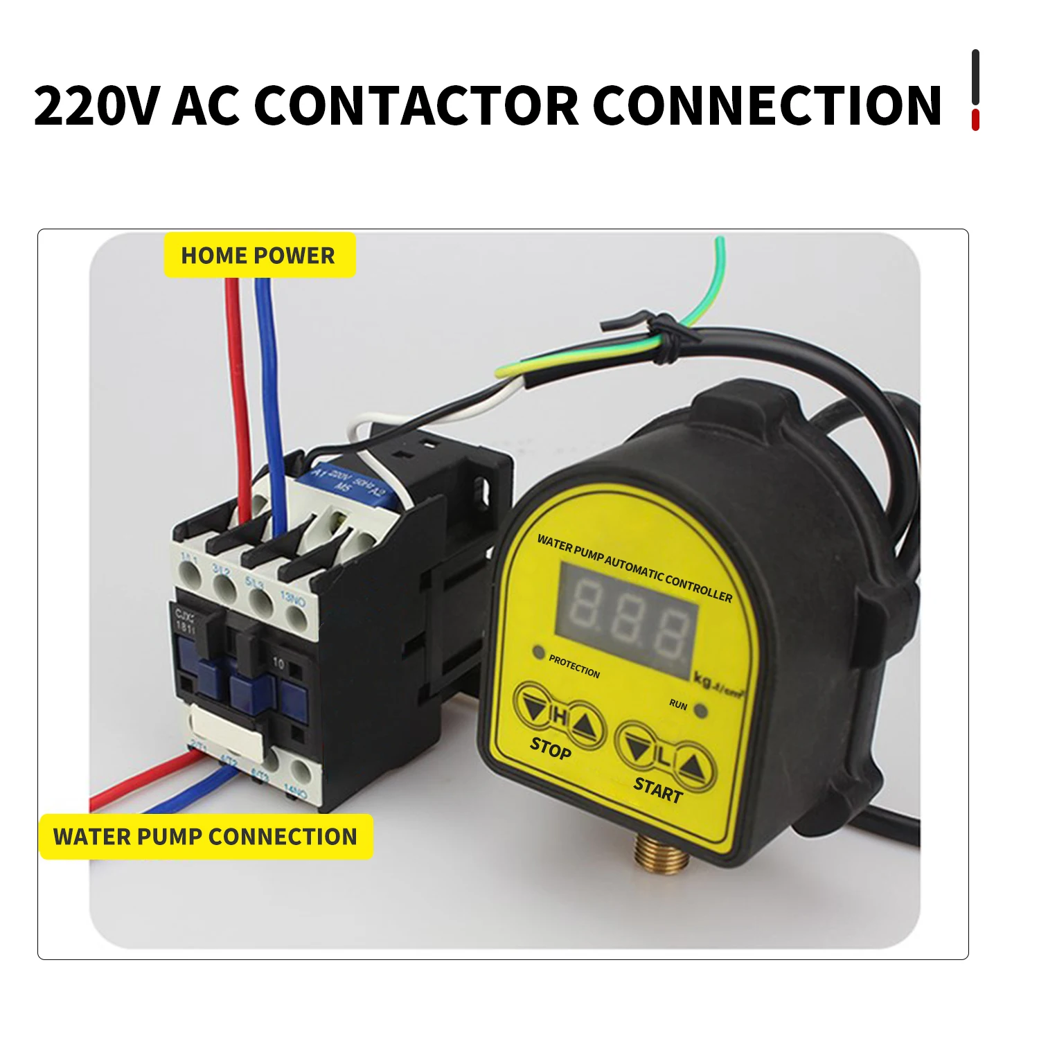 Imagem -02 - Bomba de Água Wpc10 Digital Interruptor Pressão Água Display Digital Peça Wpc 10 Controlador Pressão Eletrônico com g1 Adaptador