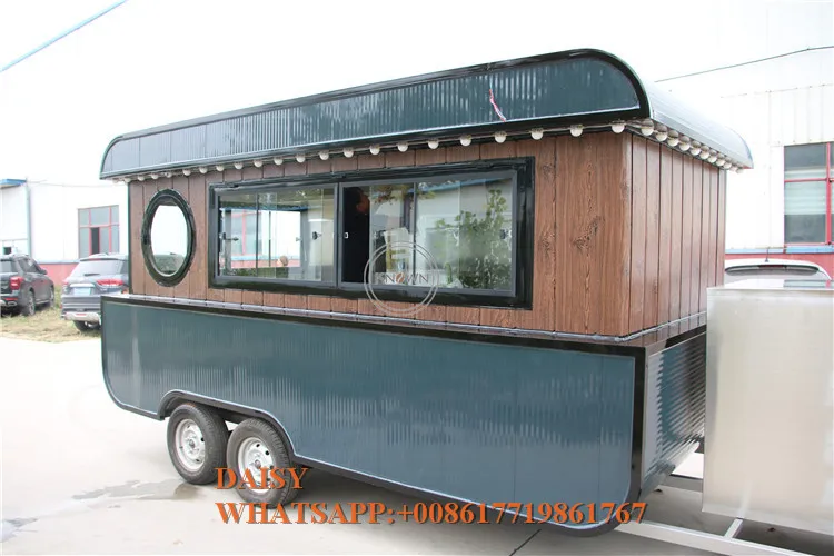 4M length mobile street fast food truck ice cream cart coffee catering vending trailer for sale