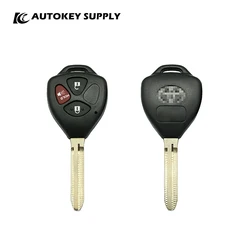 Autokeysupply AKTYS206 3 Button Remote Key Shell Blade For Toyota