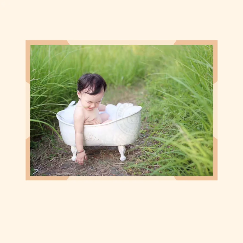 Newborn Baby Photograph Props Shower Bathtub Infant Photo Studio Posing Basket Accessories