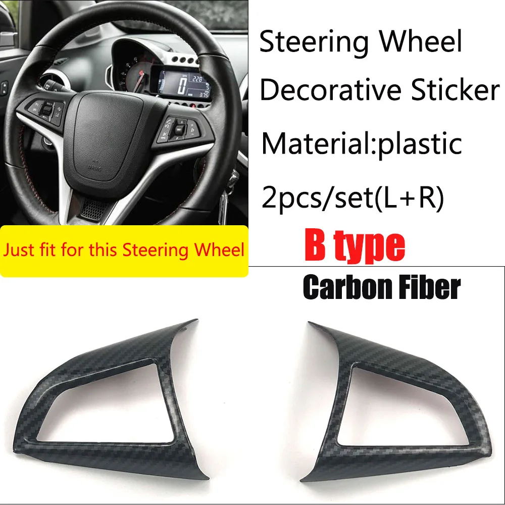 Car Accessories Interior Steering Wheel Trim Decorator trim Sticker for Chevrolet Orlando Cruze Trax Aveo Sonic Onix Cobalt