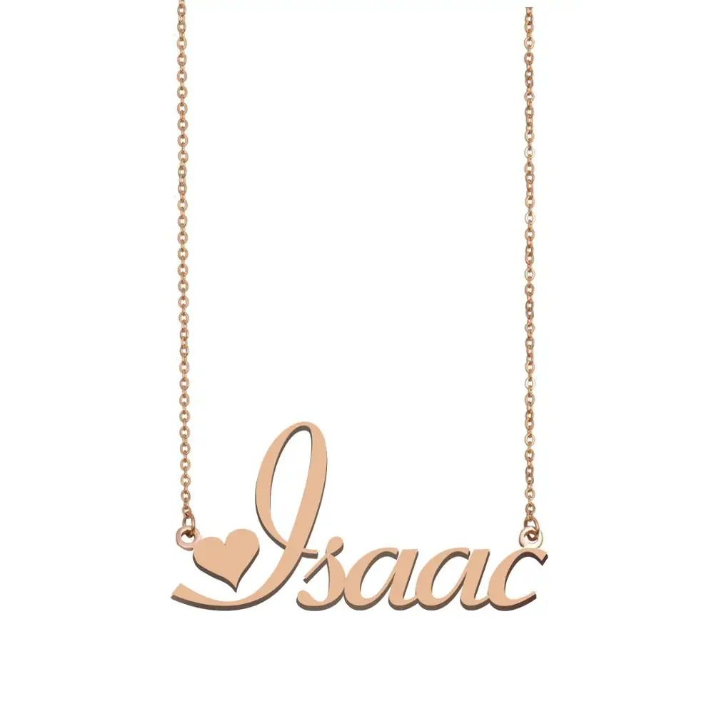 

Isaac Personalized Name Necklace Plate Pendant Women's Jewelry Mom Daughter Girlfriend Birthday Mother Gift