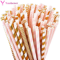 25pcs Paper Straws Happy Birthday Party Decorations Adult Kids Baby Boy Girl 1st 1 2 3 4 5 6 7 8 9 10 15 30 35 40 50 60 Year Old