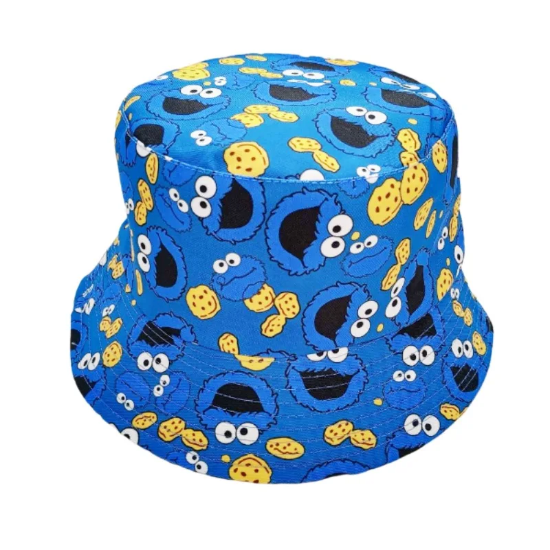 New Summer Women Men Fisherman Hat Foldable Cartoon Bucket Hat Street Hip Hop Bucket Hats Caps Print Panama Fishing Hats gorras