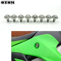 OTOM-Kit de pernos de carenado para motocicleta, Clips de sujeción, Tuercas de tornillo para KAWASAKI KX 125 250 500 KX250F KX450F KLX 250R 450R, 8 Uds.