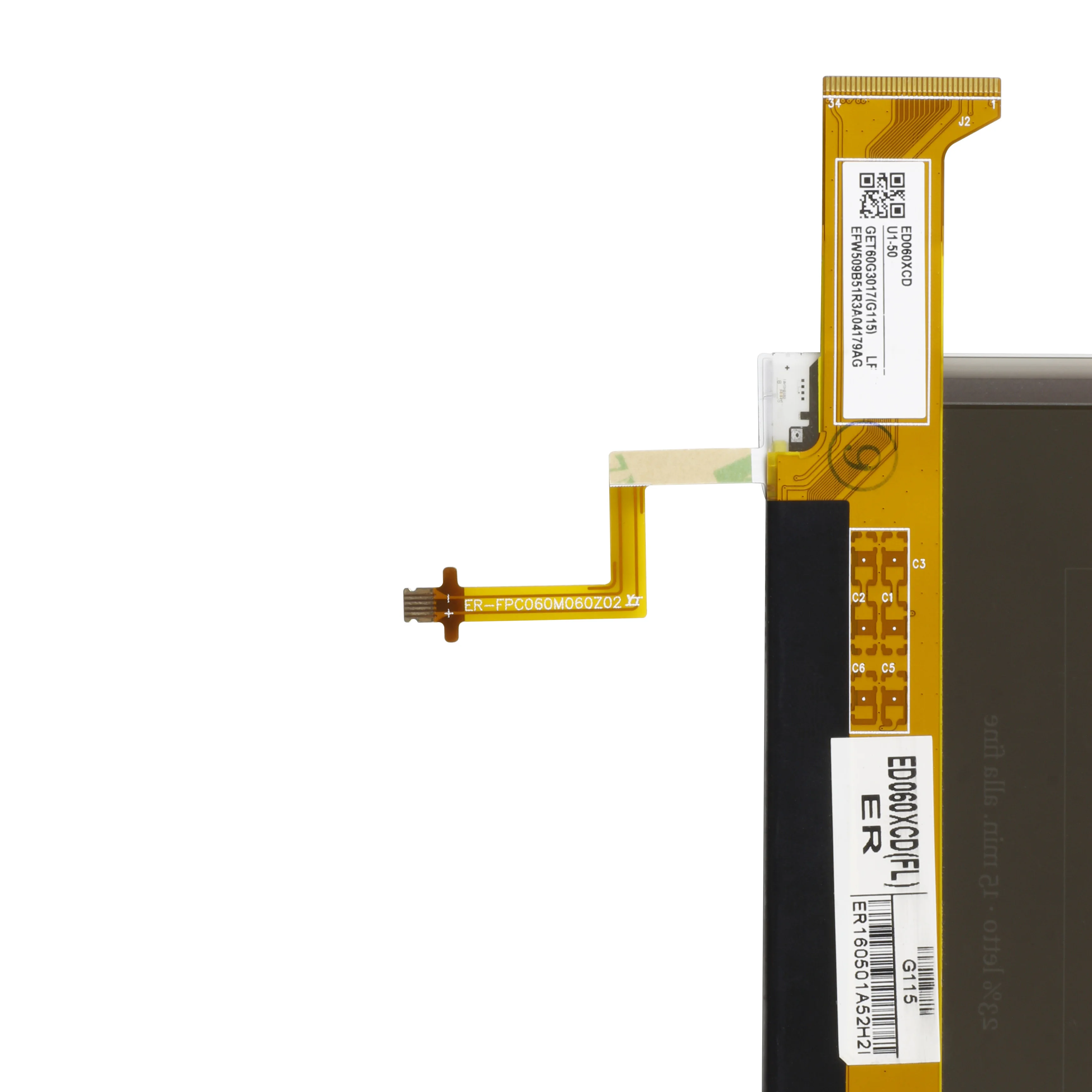 Imagem -04 - Tela Lcd Ed060xcd com Tela Lcd E-ink Polegadas com Luz de Fundo sem Toque Leitor de Vidro E-books